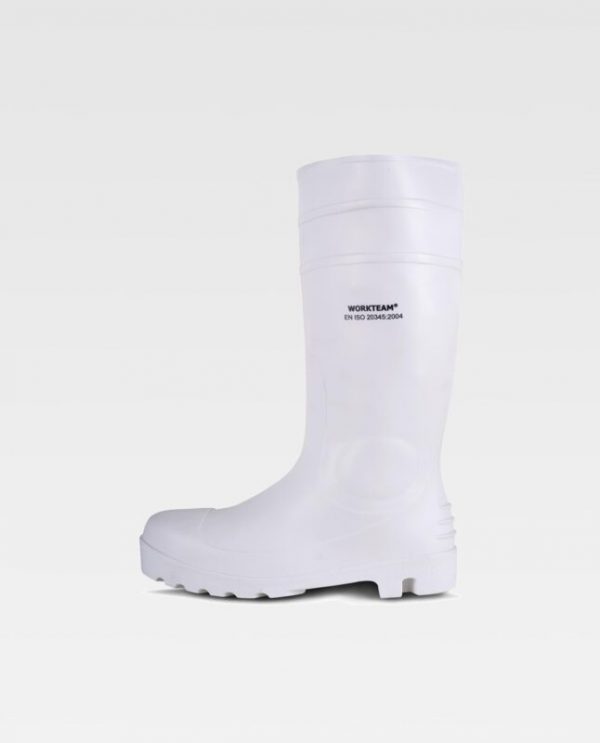 Bota pocera blanca nitrilo Workteam P2401